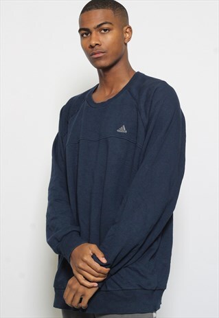 VINTAGE ADIDAS LOGO SWEATSHIRT NAVY