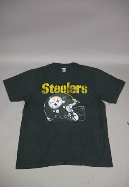Vintage Reebok NFL Steelers Graphic T-Shirt in Black