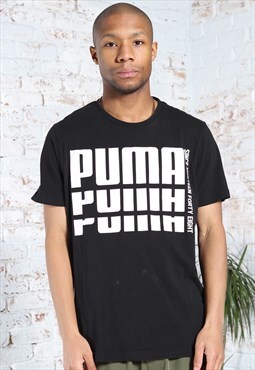 Vintage Puma Big Logo T-Shirt Black