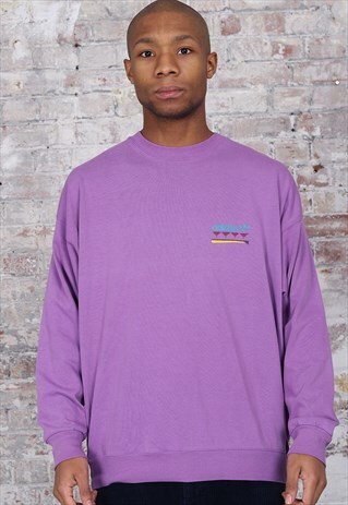 VINTAGE ADIDAS CHEST LOGO SWEATSHIRT PURPLE