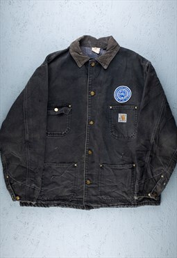 90s Carhartt Brown Blanket Lined Chore Jacket - B2317