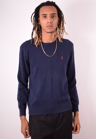 POLO RALPH LAUREN MENS VINTAGE JUMPER SWEATER MEDIUM 90S