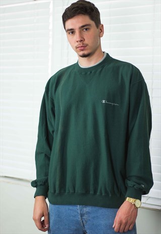 VINTAGE CHAMPION SWEATSHIRT JUMPER LOGO 90S XL 17.5