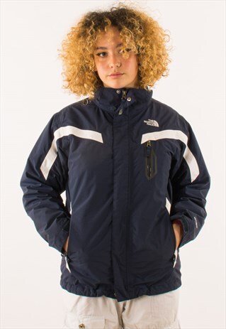 NAVY THE NORTH FACE JACKET COAT, THICK PADDED LINING