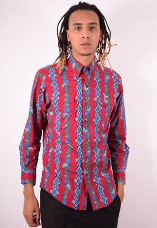 WRANGLER MENS VINTAGE SHIRT MEDIUM MULTI 90S