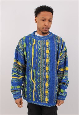 Vintage Men's Bargati Coogi Style Crew Neck Sweater