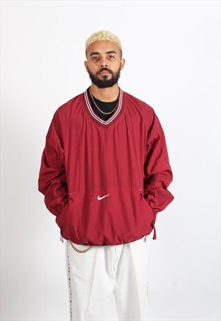 VINTAGE NIKE WINDBREAKER SWEATSHIRT MAROON