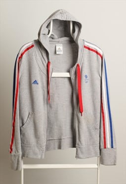 Vintage Adidas Team GB Zip up Sweatshirt Grey S
