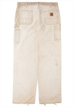 Vintage Carhartt Workwear Beige Carpenter Trousers Womens