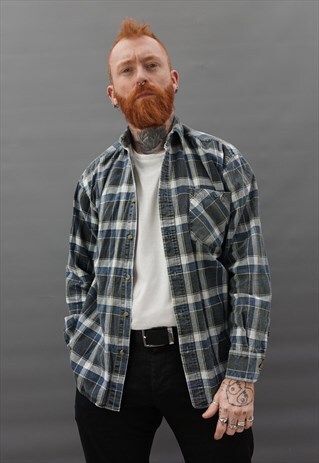VINTAGE 1990S CHECK FLANNEL SHIRT