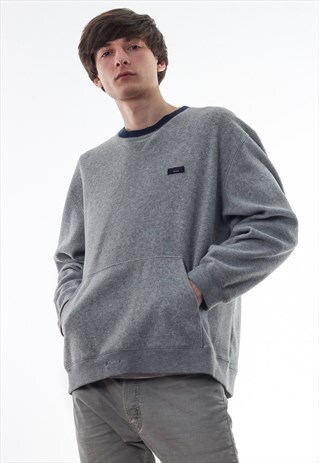VINTAGE TOMMY HILFIGER SWEATSHIRT CREW NECK 90S GREY