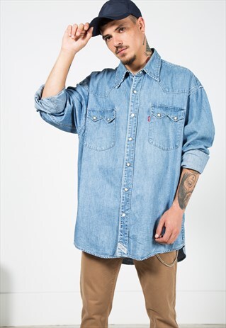 VINTAGE 80'S LEVI'S DENIM SHIRT / 0095 / 403