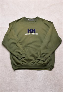Vintage 90s Helly Hansen Spell Out Embroidered Sweater