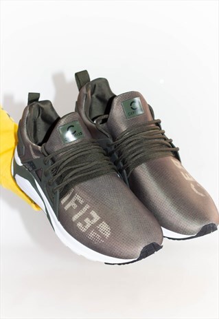 NEW CERTIFIED LACE UP KHAKI TRAINERS