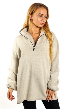 VINTAGE KAPPA 1/4 ZIP KNITWEAR JUMPER K252