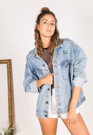 VINTAGE 80S EMBELLISHED LEE DENIM JACKET / R127