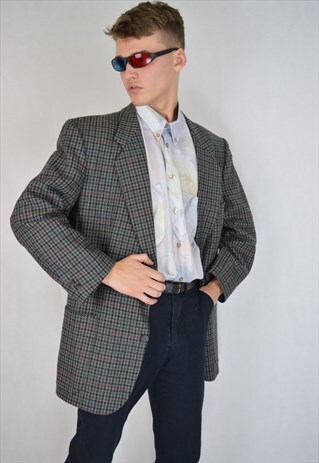 VINTAGE MULTICOLOUR CHECKERED BLAZER