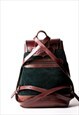 MOCHITA GREEN - SMALL SUEDE AND LEATHER BACKPACK