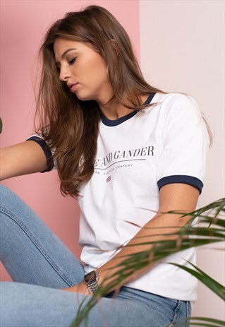 G&G UNISEX NAVY RINGER LTD S/S TEE