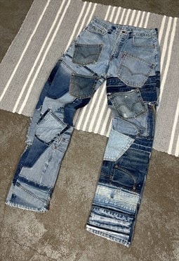 Vintage Levis Custom Patchwork Denim Pants Jeans