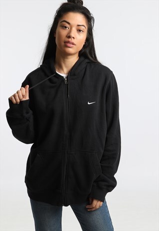 90S NIKE EMBROIDERED ZIPPED HOODIE
