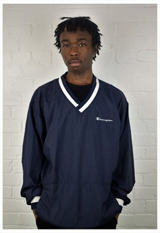 VINTAGE 90'S CHAMPION NYLON PULLOVER JACKET