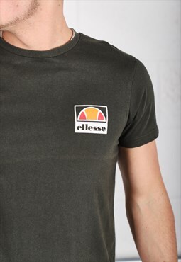 Vintage Ellesse T-Shirt in Green Short Sleeve Tee XS
