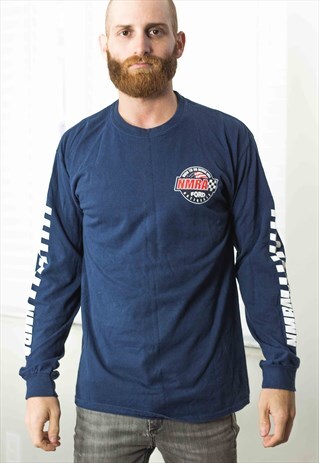 VINTAGE RACING T-SHIRT LONG SLEEVE LOGO 90S M 9.7