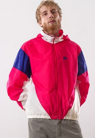 VINTAGE MENS NIKE LOGO WINDBREAKER TRACK SUIT JACKET