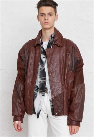 VINTAGE BROWN LEATHER JACKET