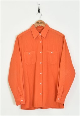 Vintage Corduroy Shirt Orange Medium
