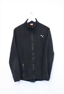 Vintage Puma fleece in black. Best fits M