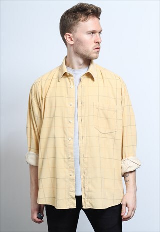 VINTAGE CORDUROY CORD SHIRT BEIGE