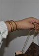 3 X GOLD ROPE BANGLE SET, GOLD CUFF BANGLESET