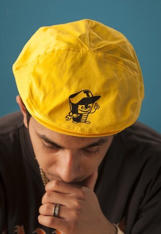 VINTAGE YELLOW BERRET SNAPBACK CAP HAT