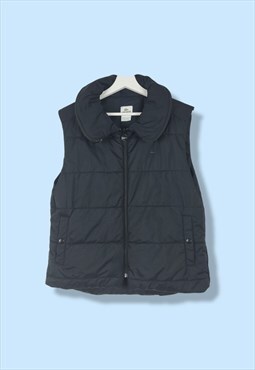 Vintage Lacoste Puffer Vest Jacket in Black L