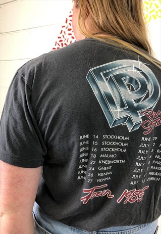 VINTAGE 80S DEEP PURPLE PERFECT STRANGER T SHIRT