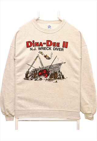 JERZEES 90'S DINA DEE 2 GRAPHIC CREWNECK SWEATSHIRT XLARGE G