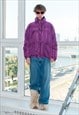 VINTAGE Y2K COZY COOL PUFFER JACKET IN PLUM PURPLE