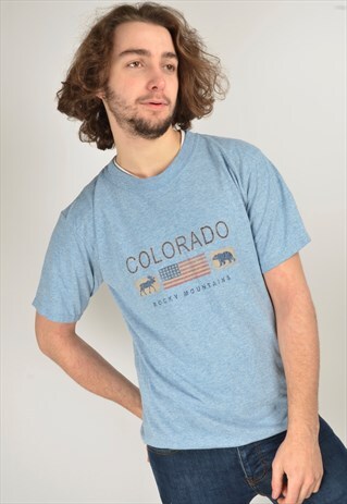 VINTAGE COLORADO USA TOURIST GRAPHIC PRINT T-SHIRT