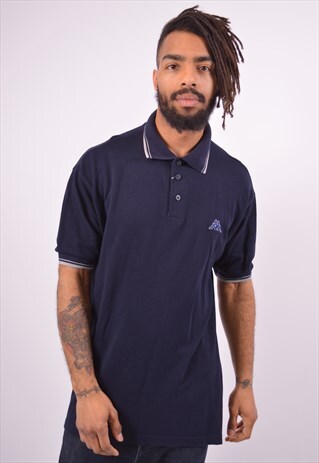 VINTAGE KAPPA POLO SHIRT NAVY BLUE