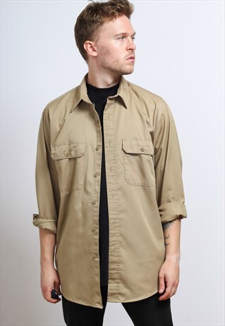 VINTAGE COTTON SHIRT BROWN