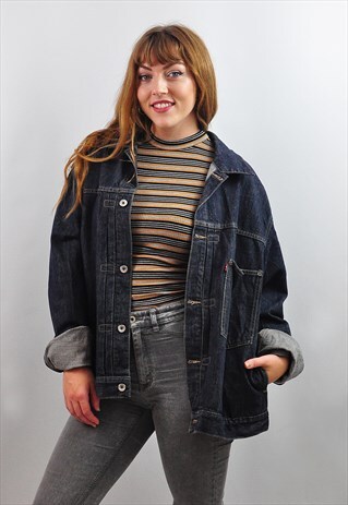 VINTAGE OVERSIZED LEVI BLUE DENIM JACKET