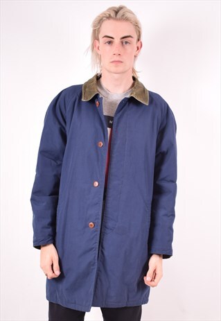 MENS VINTAGE JACKET LARGE BLUE 90S