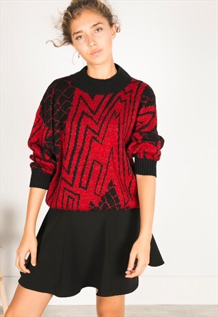 VINTAGE 80S CASUAL KNIT JUMPER / R02779