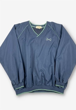 80s izod golf windbreaker jacket navy blue xl BV20756
