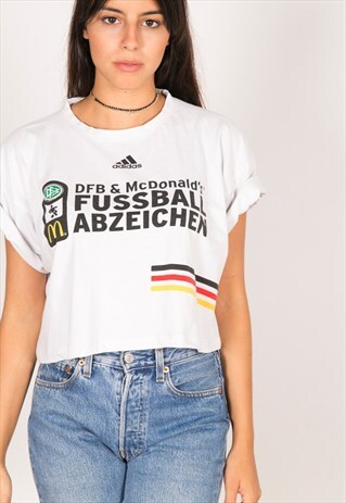 VINTAGE 90S USA CROP T-SHIRT / R802