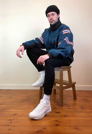 VINTAGE 90S ADIDAS WINDBREAKER TRACK JACKET GREEN XL