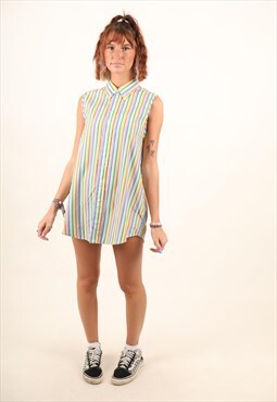 1990s Ralph Lauren stripe shirt dress
