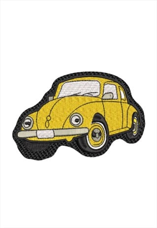 EMBROIDERED VINTAGE CAR IRON ON PATCH / SEW ON PATCH